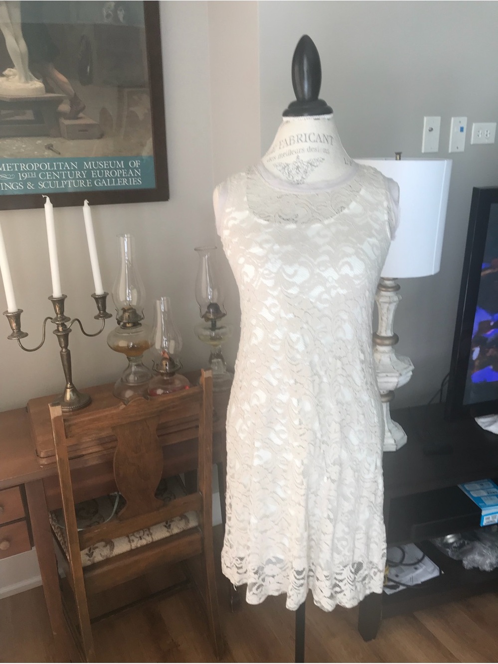 Simply Vera Lace Sleeveless Dress Sz S